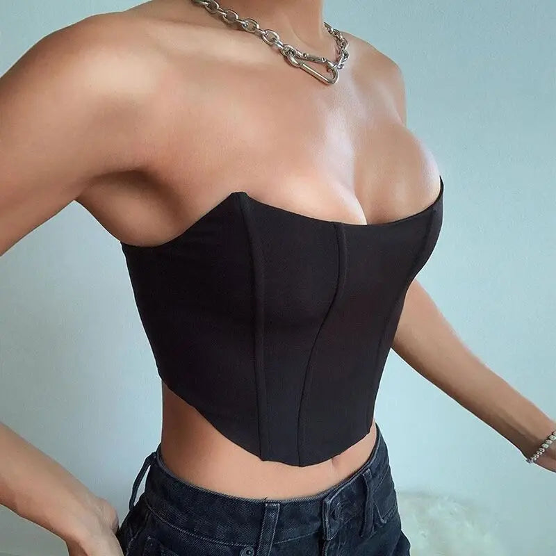 Women’s Off-Shoulder Corset Crop Top – Sexy & Stylish