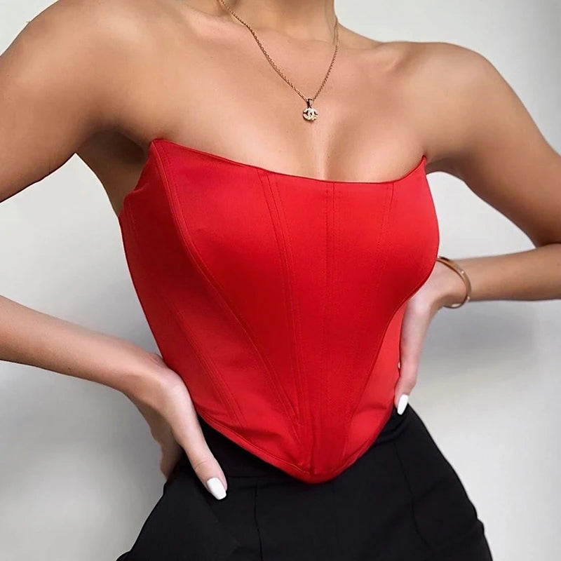 Women’s Off-Shoulder Corset Crop Top – Sexy & Stylish