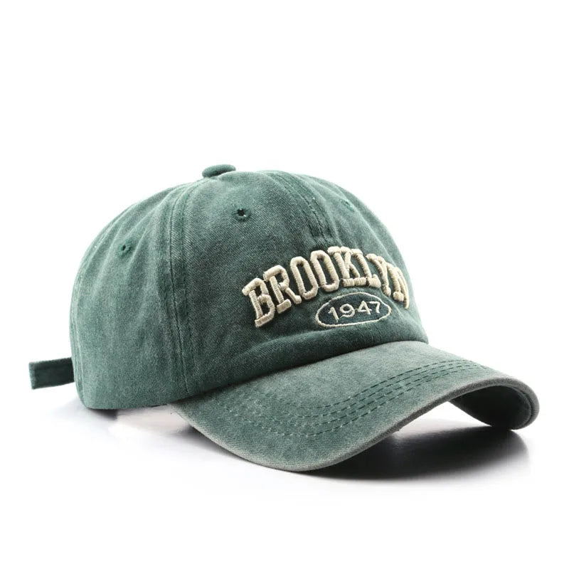 Retro brooklyn Letter Embroidery Baseball Caps Spring Summer Men Hat Streetwear Sun Hats