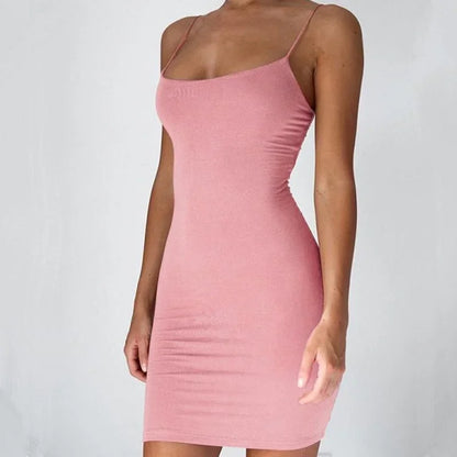 Women’s Spaghetti Strap Mini Dress – Sexy & Sleek