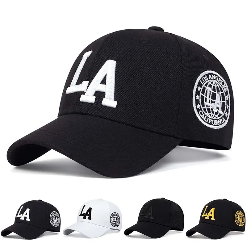 Unisex LA Leter Embroidery Snapback Baseball Caps