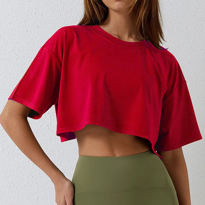 Women’s Cotton Crop Top – Sporty & Comfortable