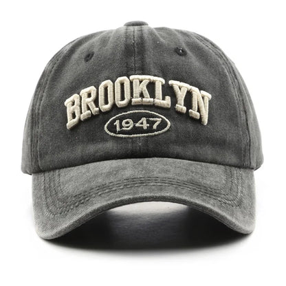 Retro brooklyn Letter Embroidery Baseball Caps Spring Summer Men Hat Streetwear Sun Hats