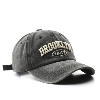 Retro brooklyn Letter Embroidery Baseball Caps Spring Summer Men Hat Streetwear Sun Hats