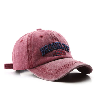 Retro brooklyn Letter Embroidery Baseball Caps Spring Summer Men Hat Streetwear Sun Hats