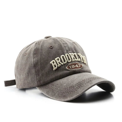 Retro brooklyn Letter Embroidery Baseball Caps Spring Summer Men Hat Streetwear Sun Hats