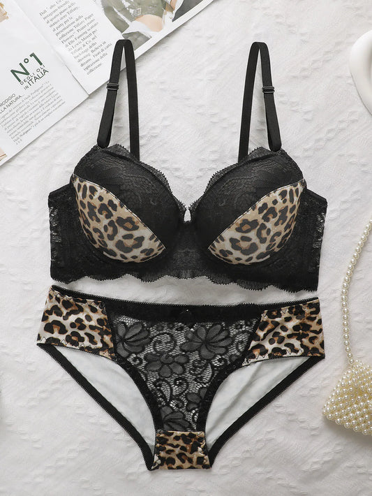 Leopard Push-Up Bra & Brief Set – Wild & Confident