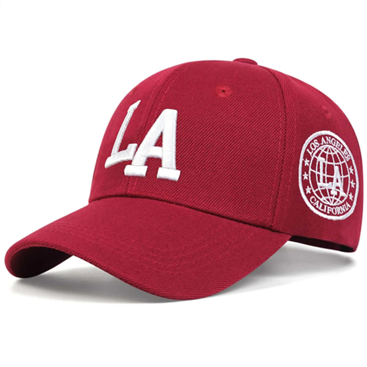 Unisex LA Leter Embroidery Snapback Baseball Caps