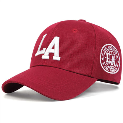 Unisex LA Leter Embroidery Snapback Baseball Caps