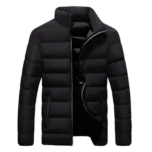 Men's Black Warm Lightweight Down Jackets Winter Zipper