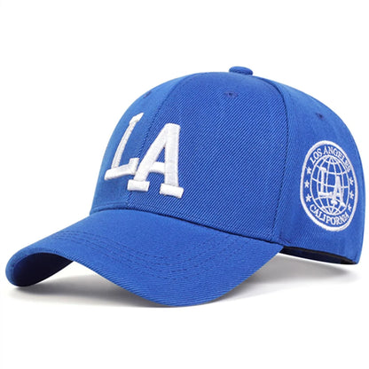 Unisex LA Leter Embroidery Snapback Baseball Caps