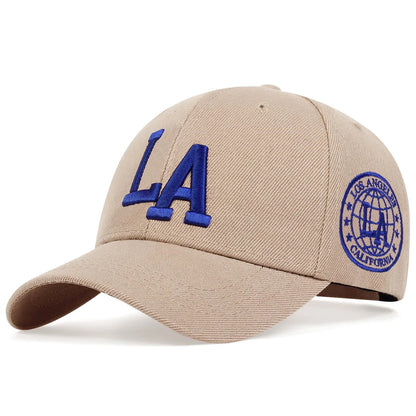 Unisex LA Leter Embroidery Snapback Baseball Caps