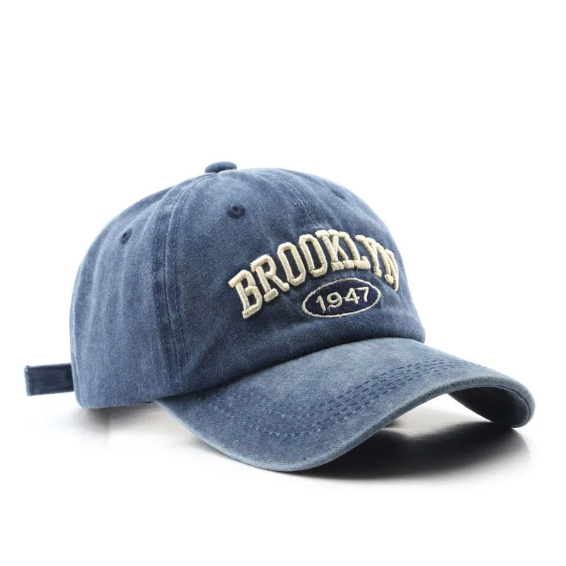 Retro brooklyn Letter Embroidery Baseball Caps Spring Summer Men Hat Streetwear Sun Hats