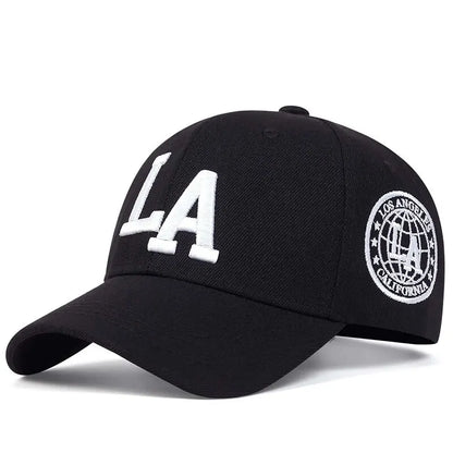 Unisex LA Leter Embroidery Snapback Baseball Caps